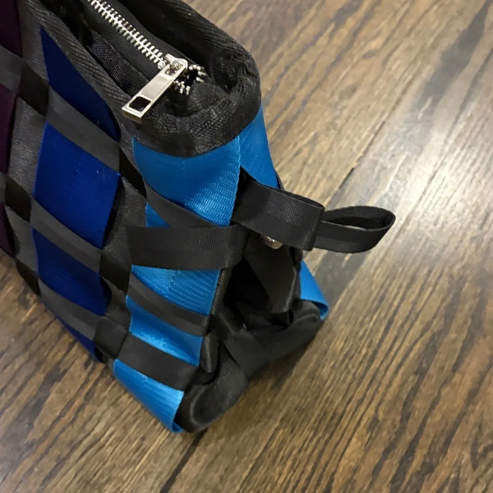 Multicolor Woven Tote Bag